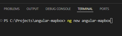 create new angular application