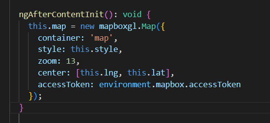 initialise map code