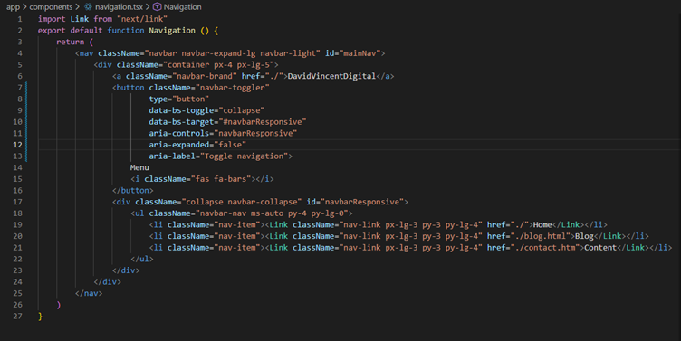 Add Navigation function component