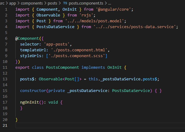 Posts Component